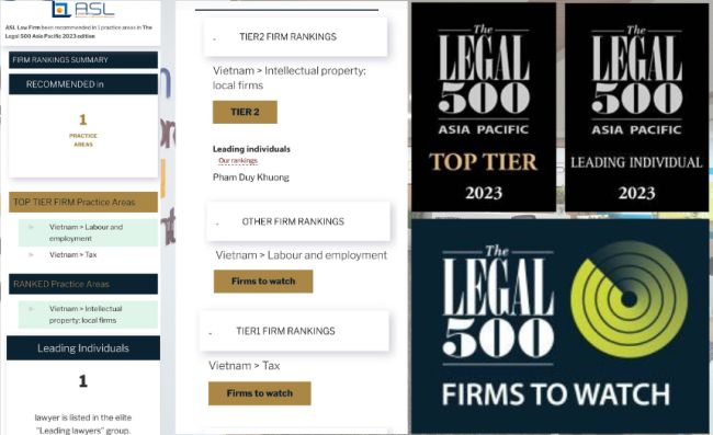 ASL LAW Is Ranked As Top Tier Law Firm In Legal500 In 2023