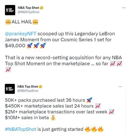 nba topshot sales