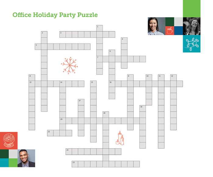 Ye Olde Holiday Crossword With Clues For Solving The Office Party Puzzle Employment And Hr United States